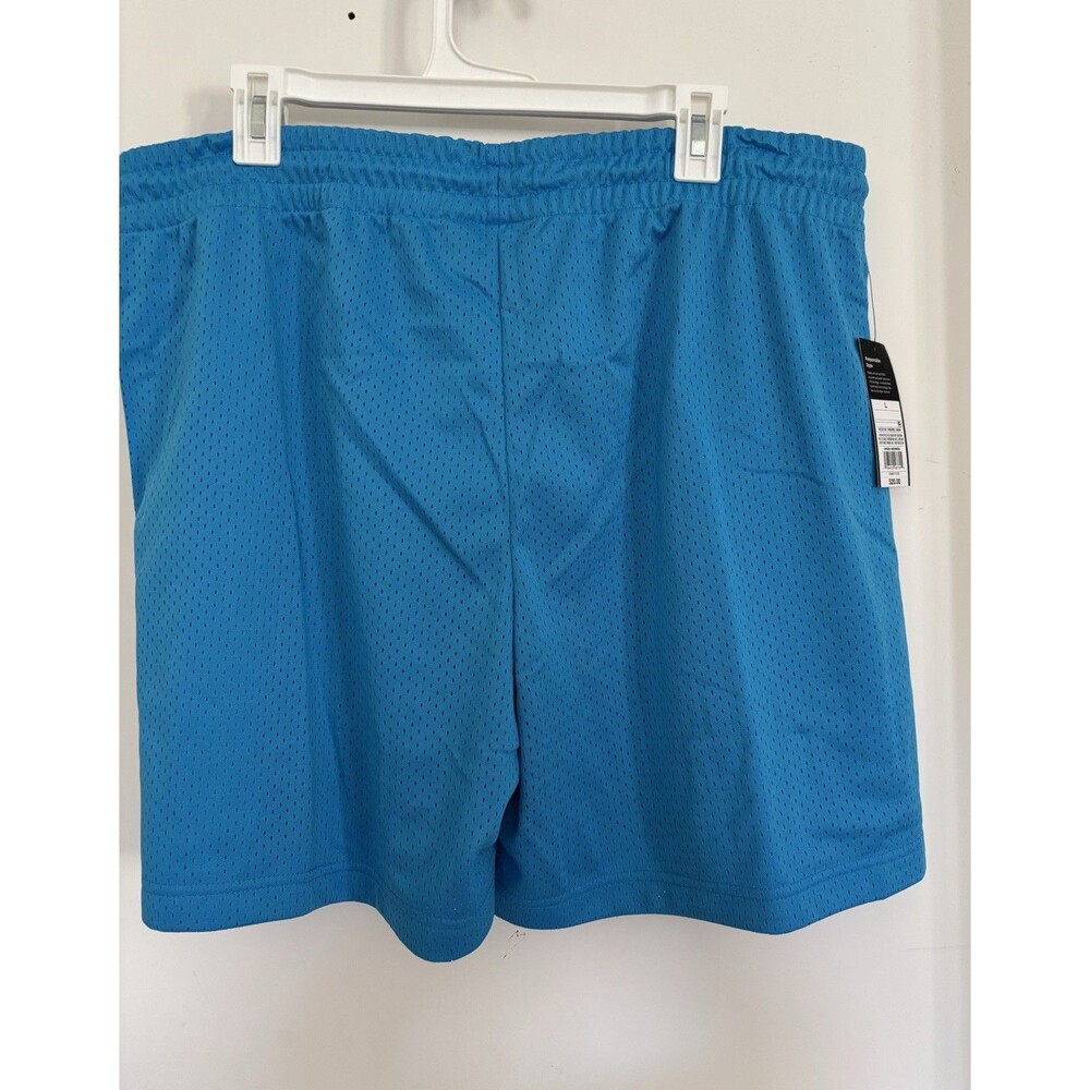 Men's 7" Mesh Shorts - Original Use Turquoise Blue Size L  Drawstring Waist NWT